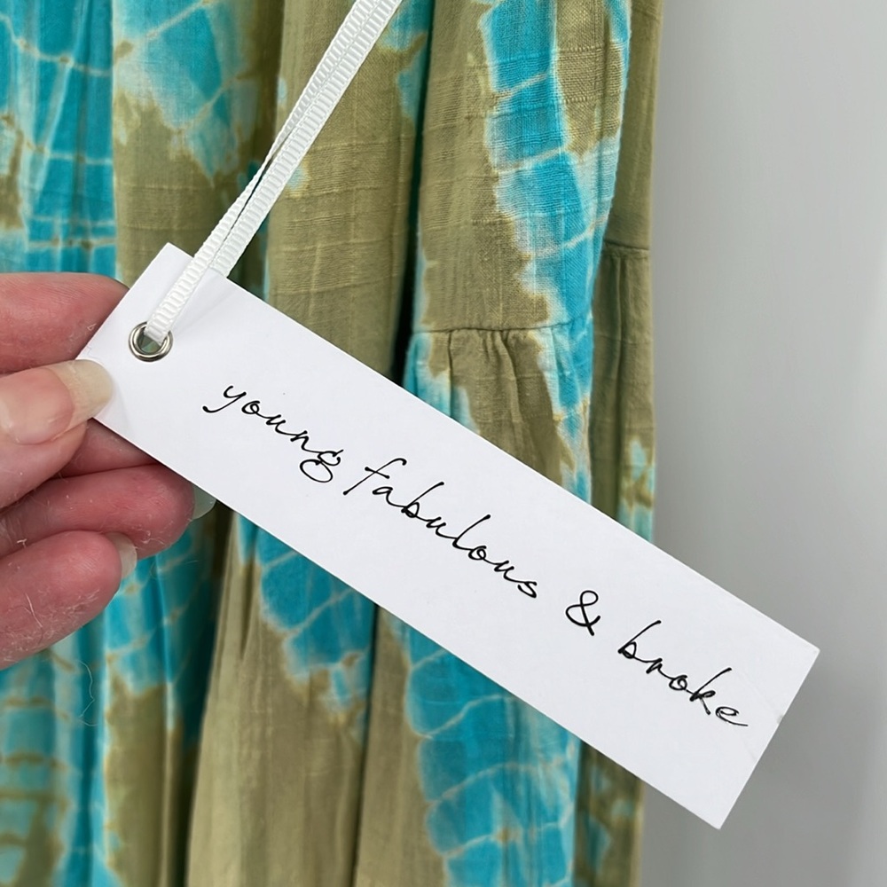 💚YFB Young Fabulous & Broke NWT tie die tiered maxi dress💚 - Picture 5 of 12